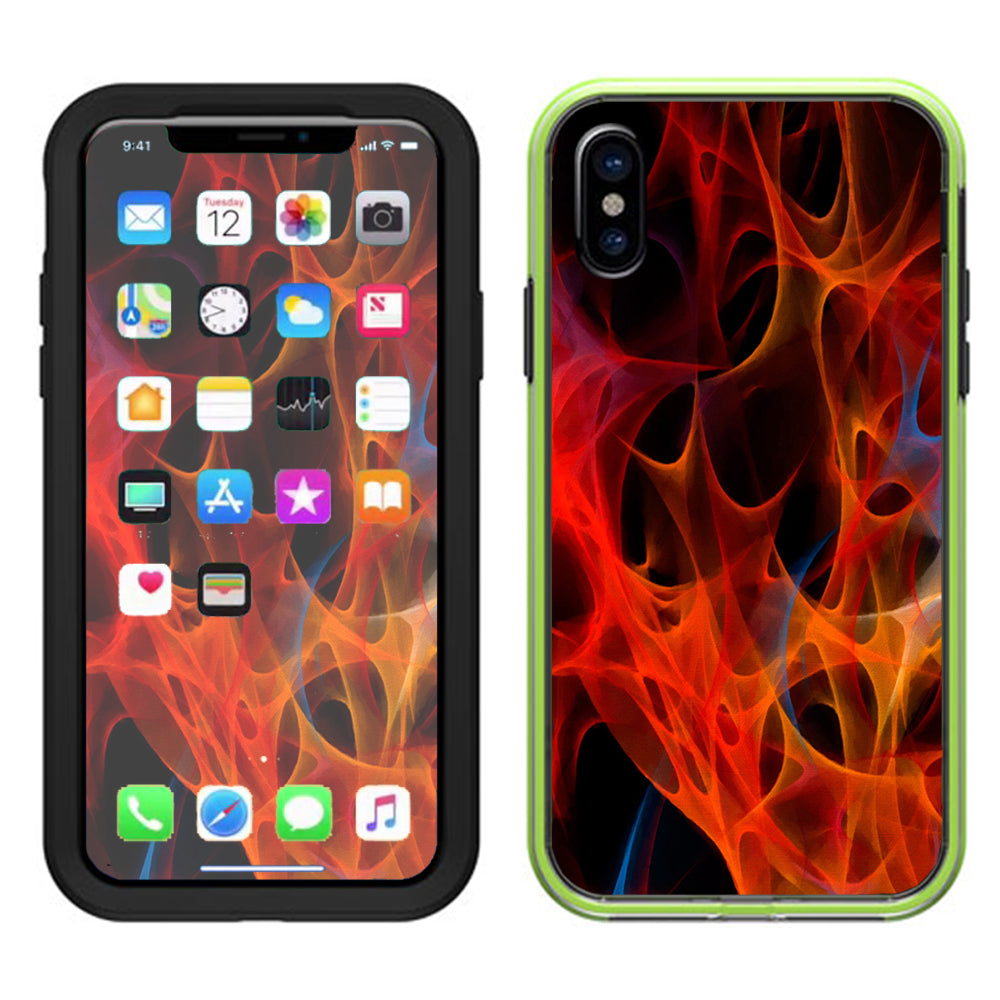  Orange Fire Lifeproof Slam Case iPhone X Skin