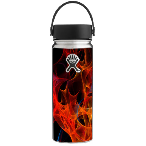  Orange Fire Hydroflask 18oz Wide Mouth Skin