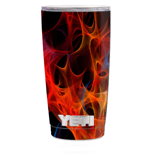  Orange Fire Yeti 20oz Rambler Tumbler Skin