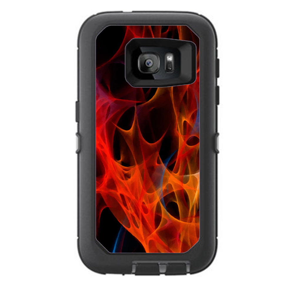  Orange Fire Otterbox Defender Samsung Galaxy S7 Skin