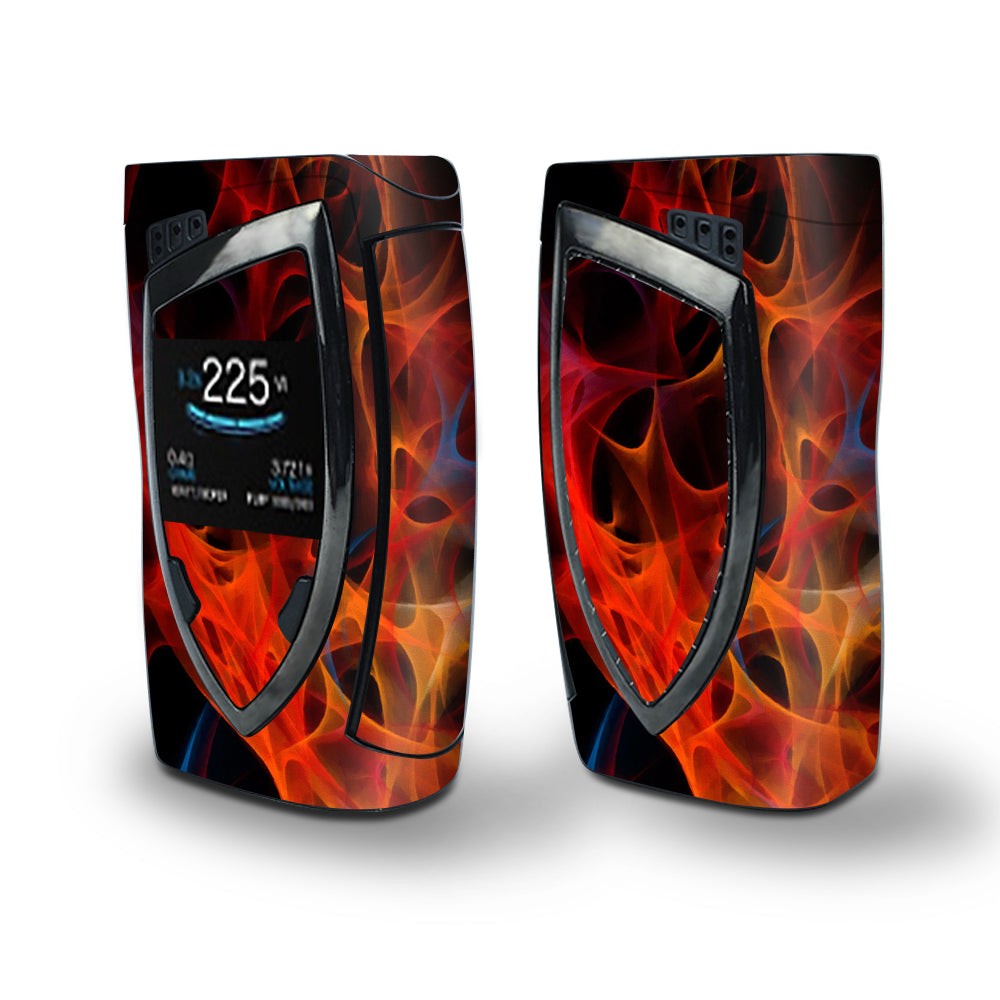 Skin Decal Vinyl Wrap for Smok Devilkin Kit 225w Vape (includes TFV12 Prince Tank Skins) skins cover/ orange fire