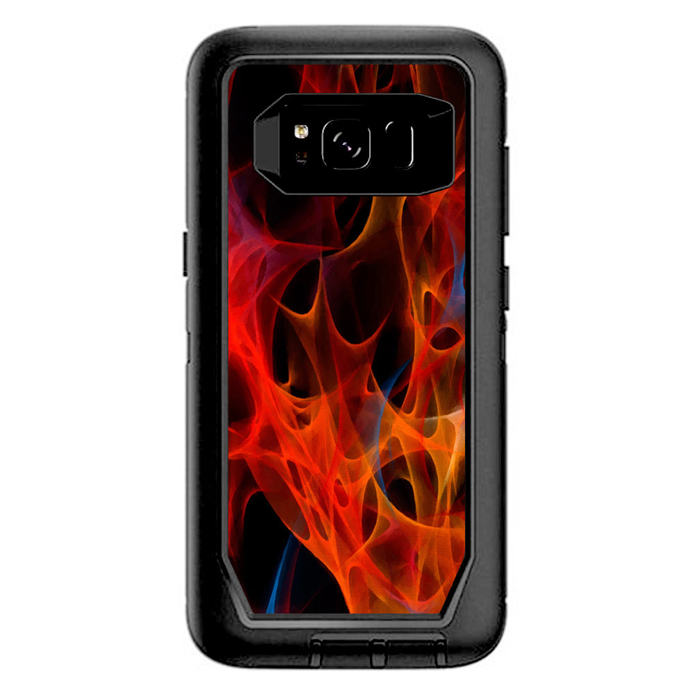  Orange Fire Otterbox Defender Samsung Galaxy S8 Skin