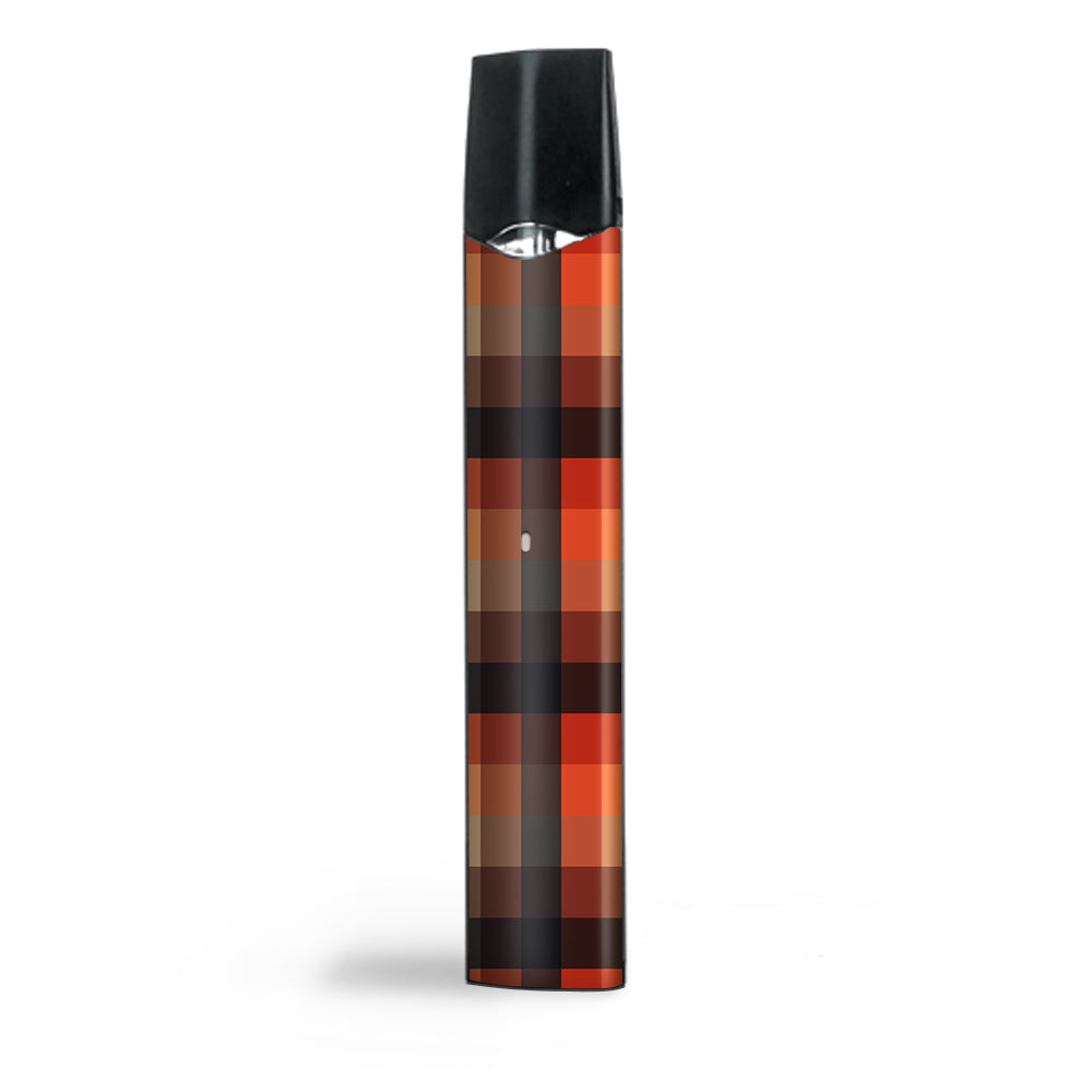  Orange Brown Plaid Smok Infinix Ultra Portable Skin