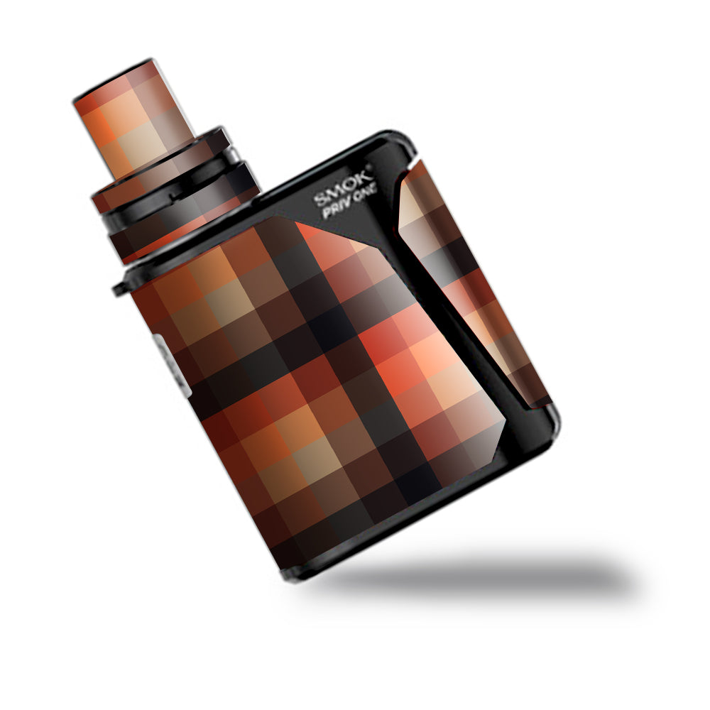  Orange Brown Plaid Smok Priv One Skin