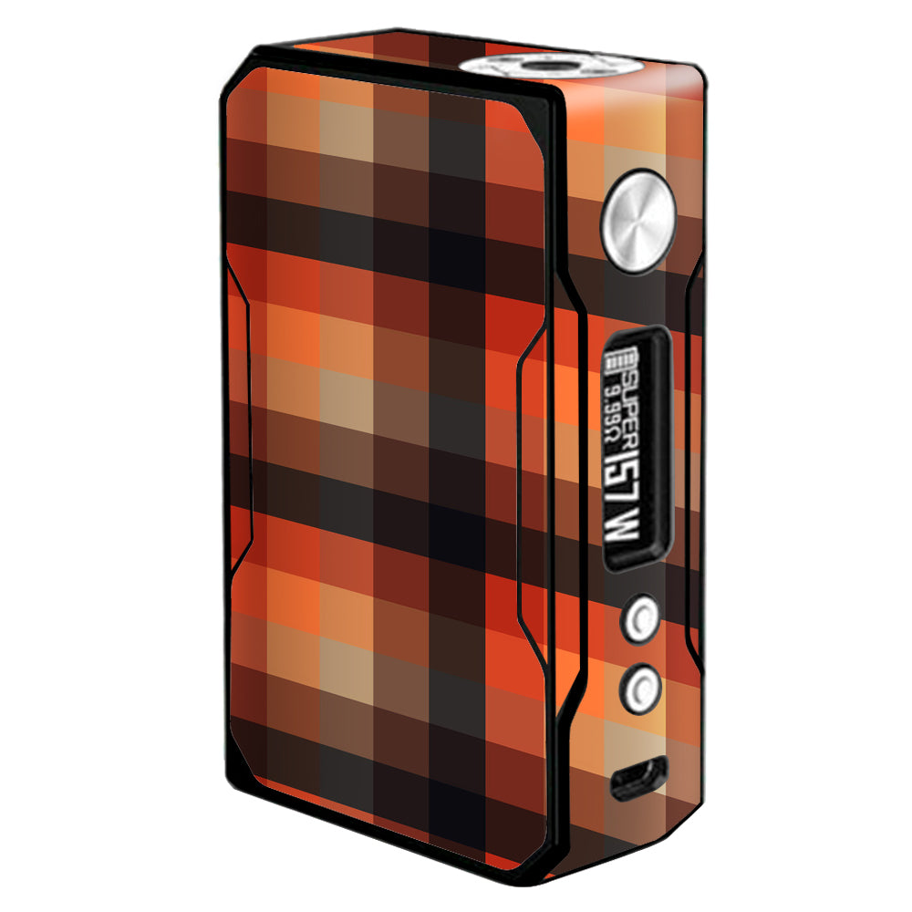  Orange Brown Plaid Voopoo Drag 157w Skin