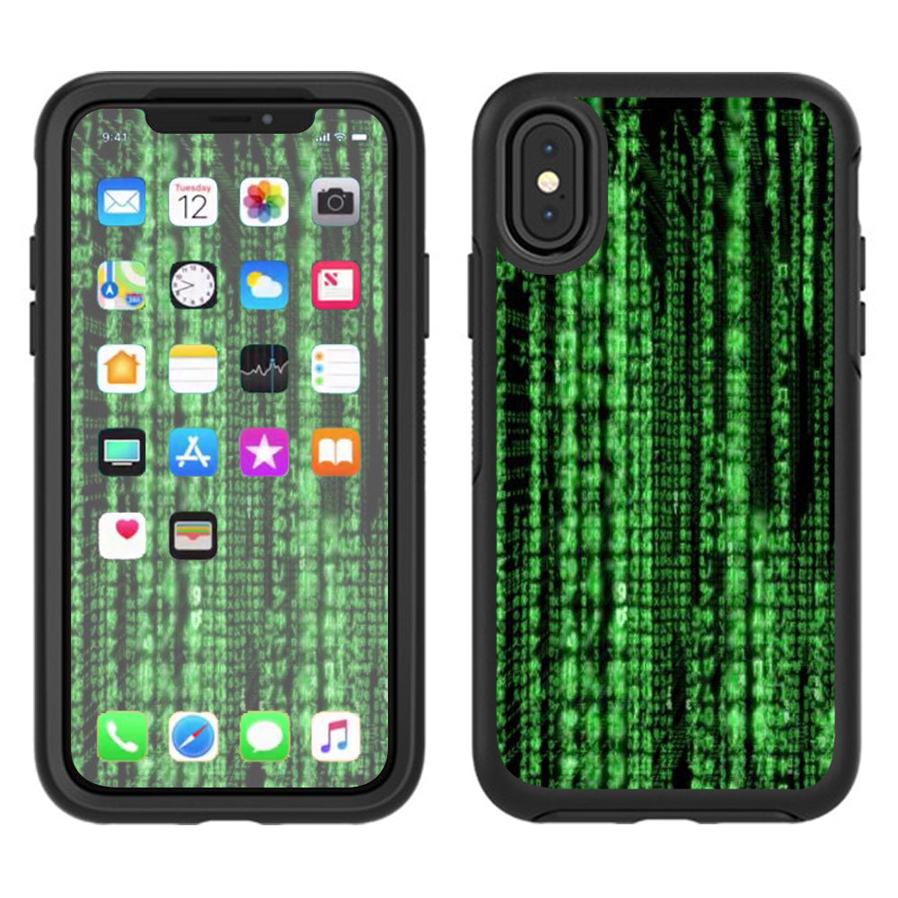  Matrix Code Otterbox Defender Apple iPhone X Skin