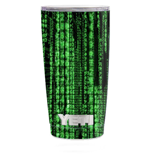  Matrix Code Yeti 20oz Rambler Tumbler Skin