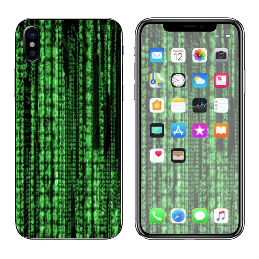  Matrix Code Apple iPhone X Skin