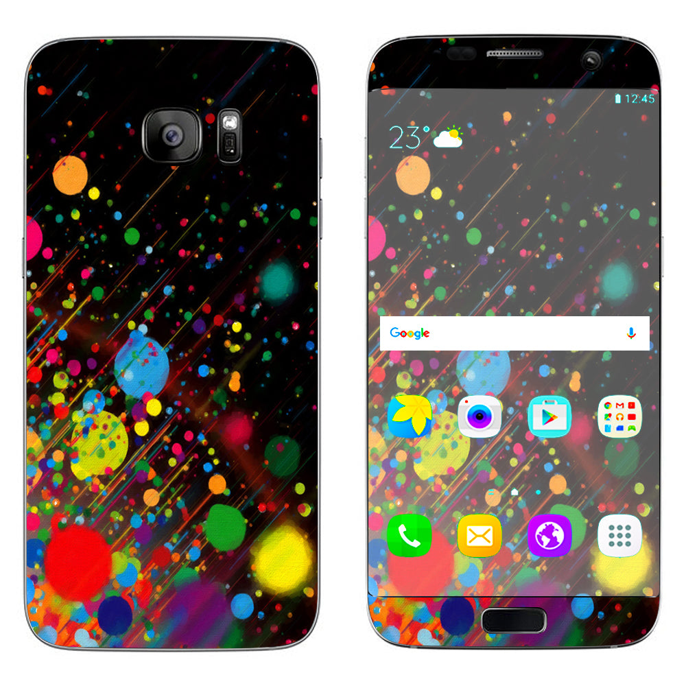  Colorful Paint Splatter  Samsung Galaxy S7 Edge Skin