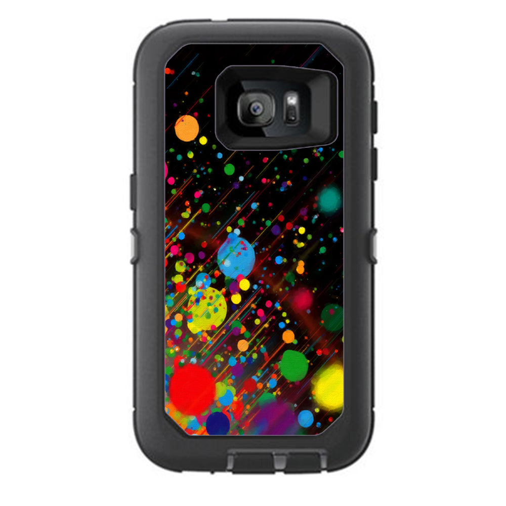  Colorful Paint Splatter Otterbox Defender Samsung Galaxy S7 Skin