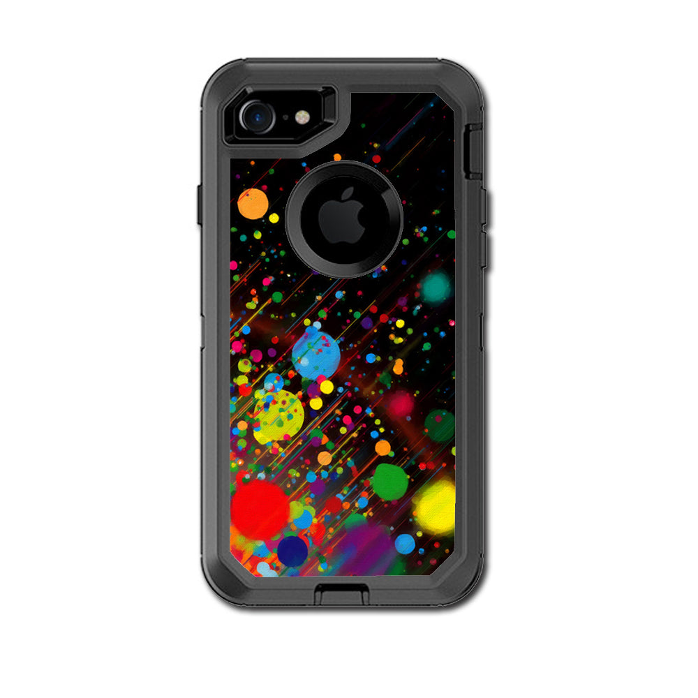  Colorful Paint Splatter Otterbox Defender iPhone 7 or iPhone 8 Skin