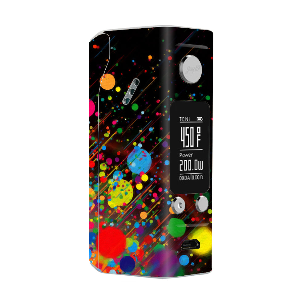  Colorful Paint Splatter Wismec Reuleaux RX200S Skin