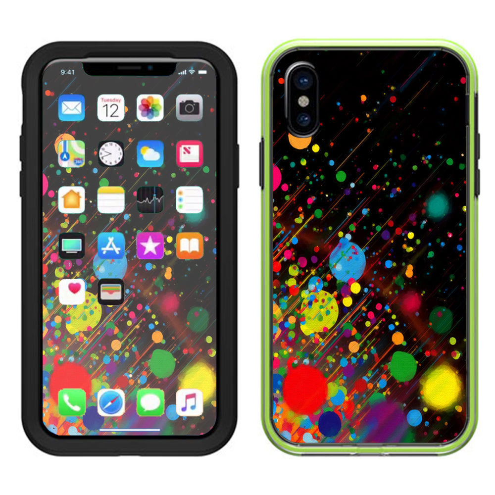  Colorful Paint Splatter  Lifeproof Slam Case iPhone X Skin