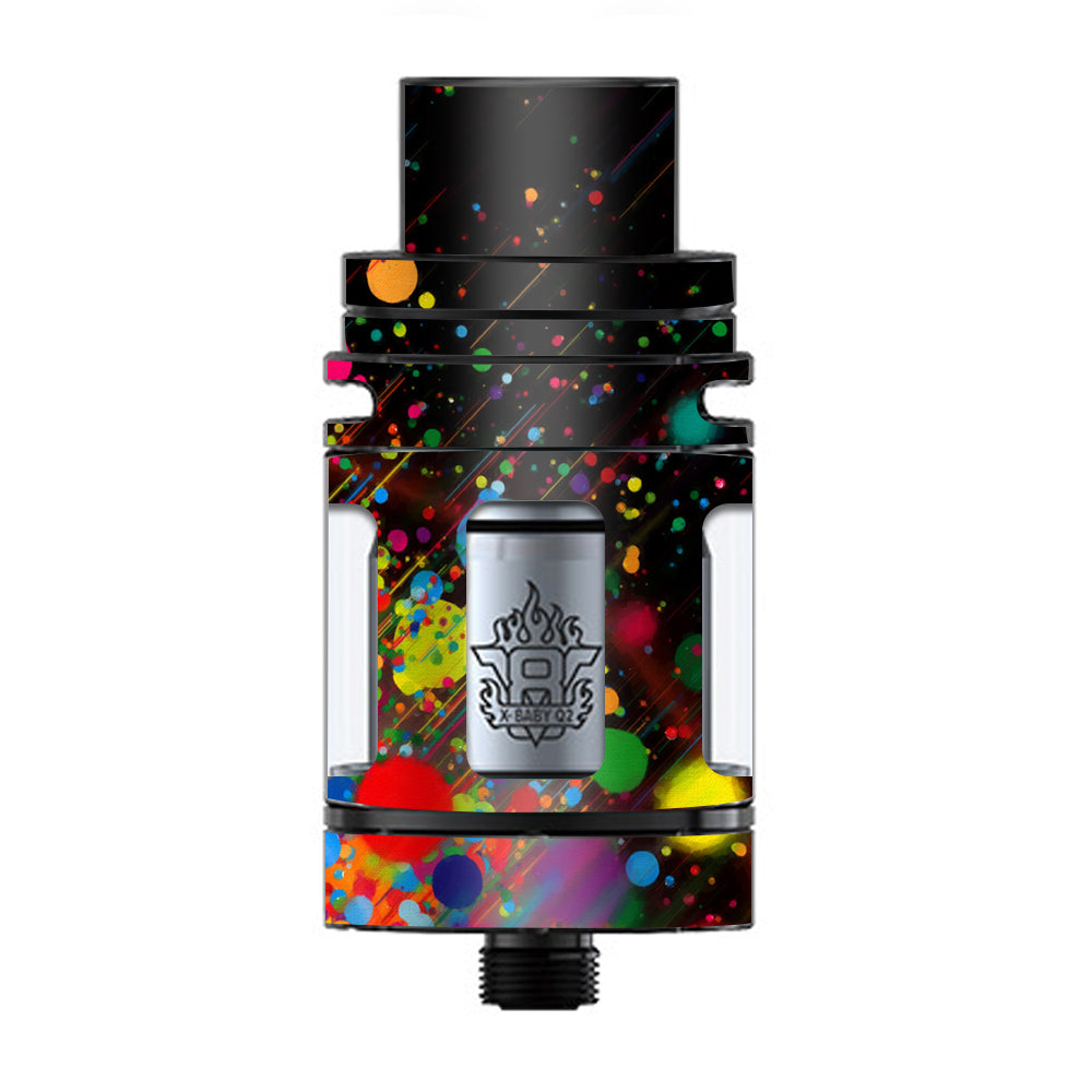  Colorful Paint Splatter  TFV8 X-baby Tank Smok Skin