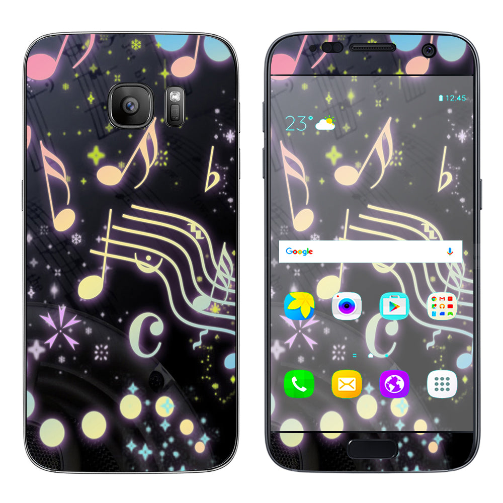  Colorful Music Notes Samsung Galaxy S7 Skin