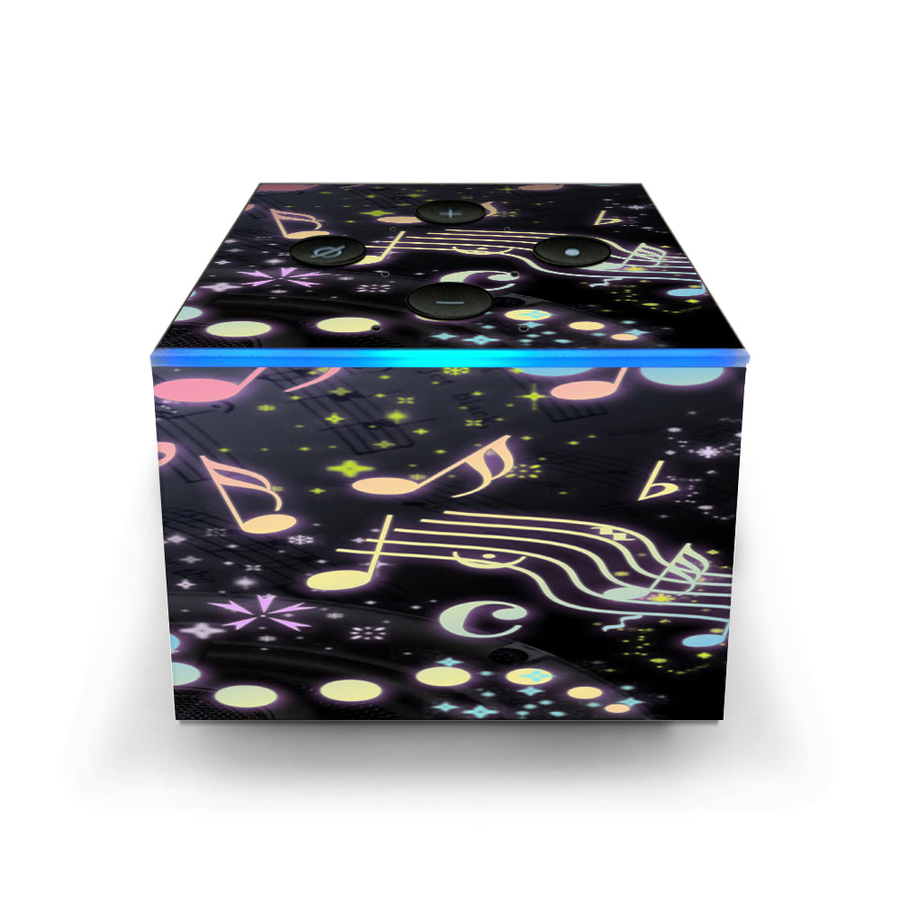  Colorful Music Notes Amazon Fire TV Cube Skin