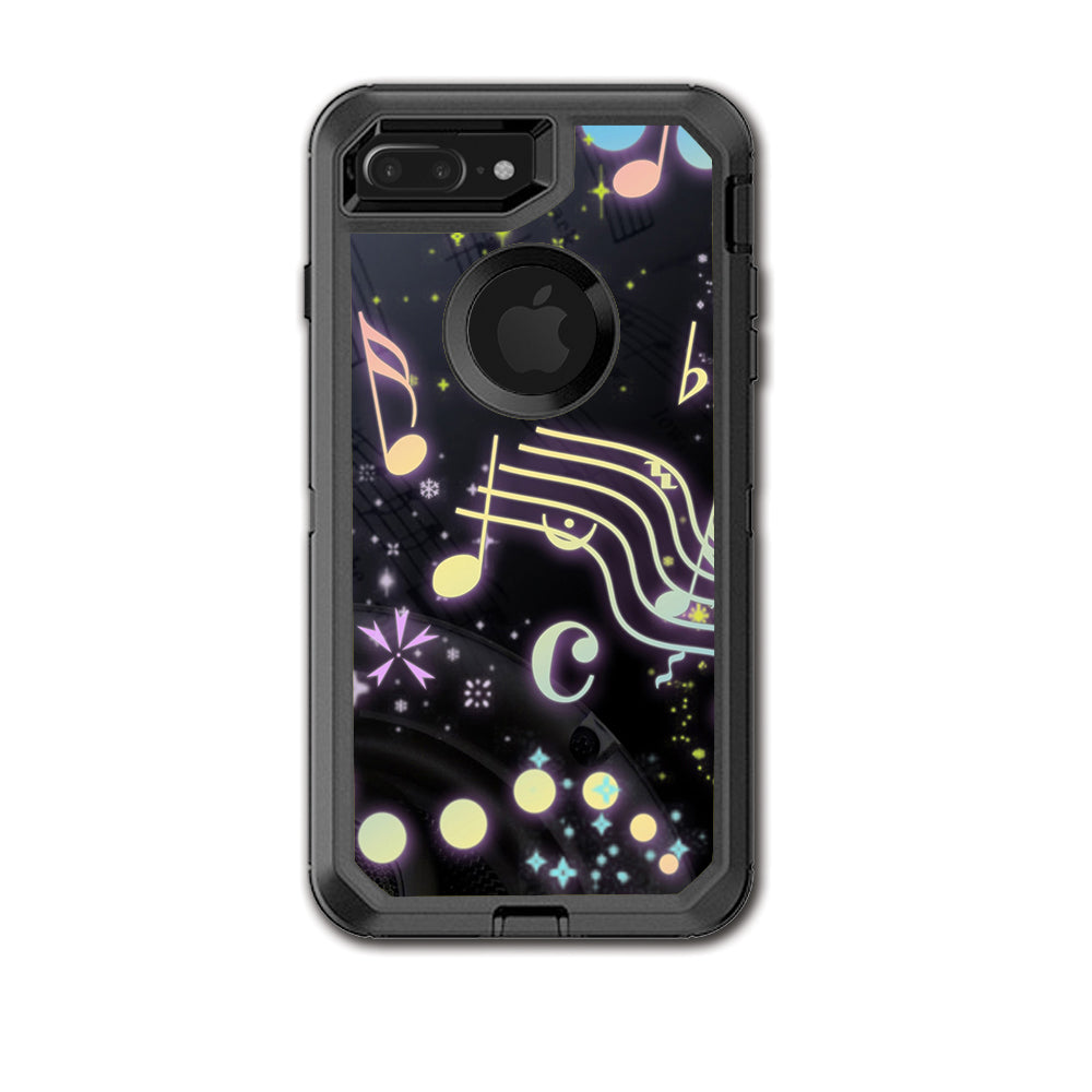  Colorful Music Notes Otterbox Defender iPhone 7+ Plus or iPhone 8+ Plus Skin