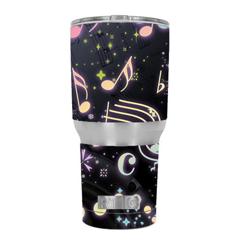 Colorful Music Notes RTIC 30oz Tumbler Skin