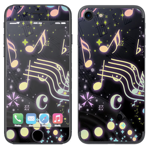  Colorful Music Notes Apple iPhone 7 or iPhone 8 Skin