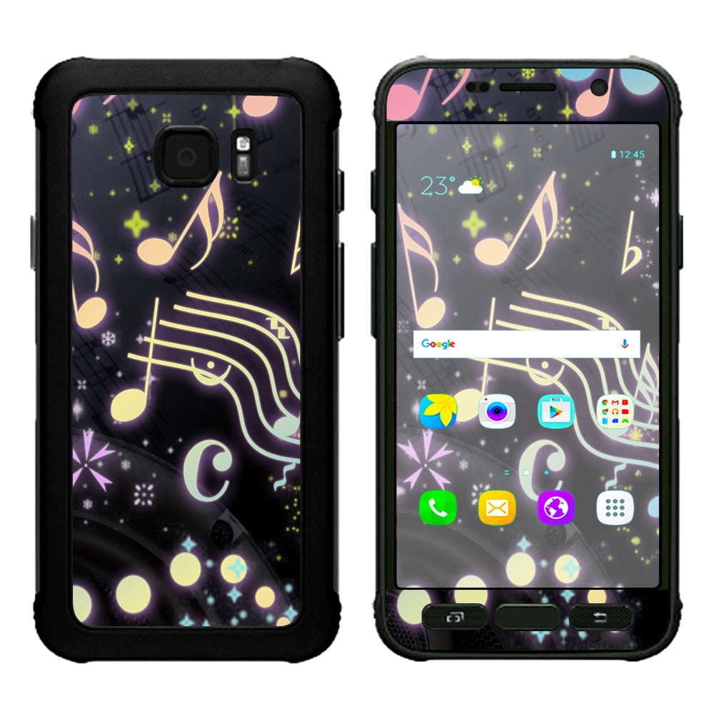  Colorful Music Notes Samsung Galaxy S7 Active Skin