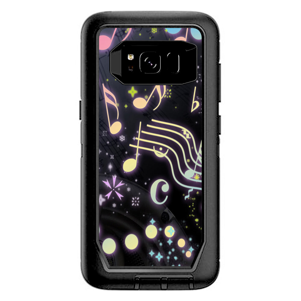  Colorful Music Notes Otterbox Defender Samsung Galaxy S8 Skin