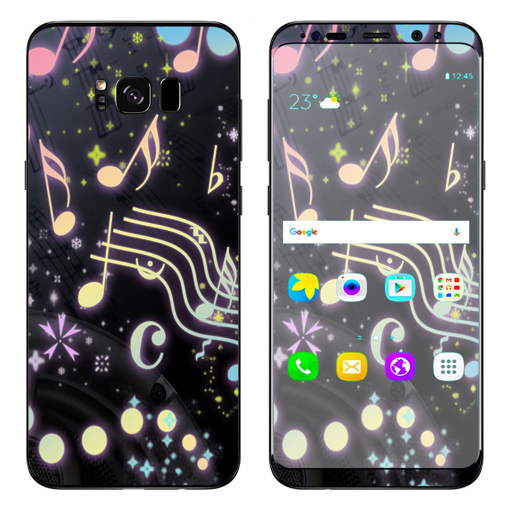  Colorful Music Notes Samsung Galaxy S8 Plus Skin