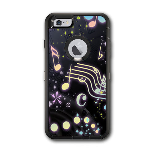  Colorful Music Notes Otterbox Defender iPhone 6 PLUS Skin