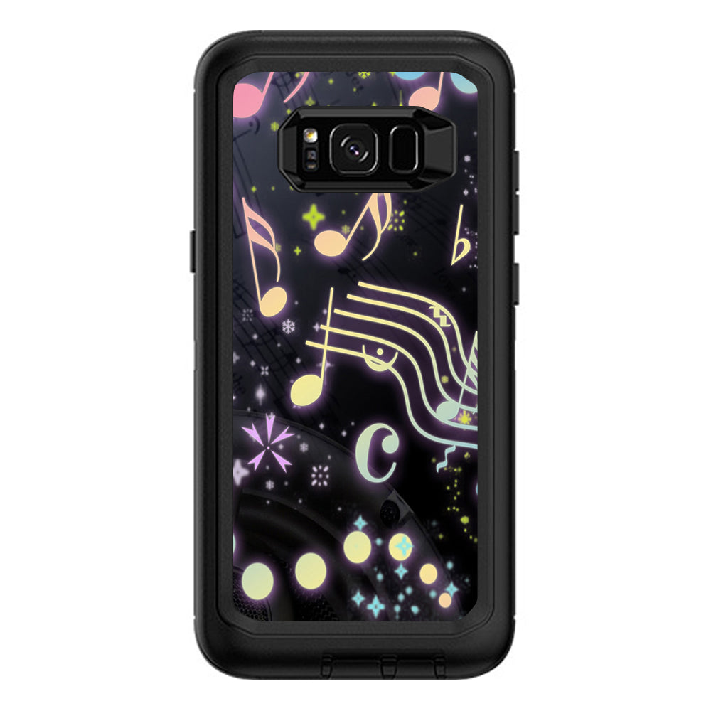  Colorful Music Notes Otterbox Defender Samsung Galaxy S8 Plus Skin