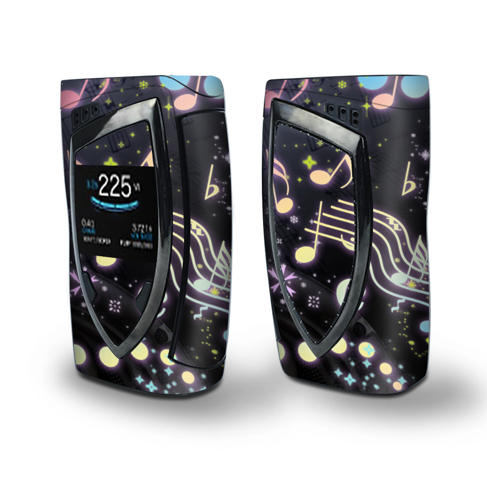 Skin Decal Vinyl Wrap for Smok Devilkin Kit 225w Vape (includes TFV12 Prince Tank Skins) skins cover/ colorful music notes