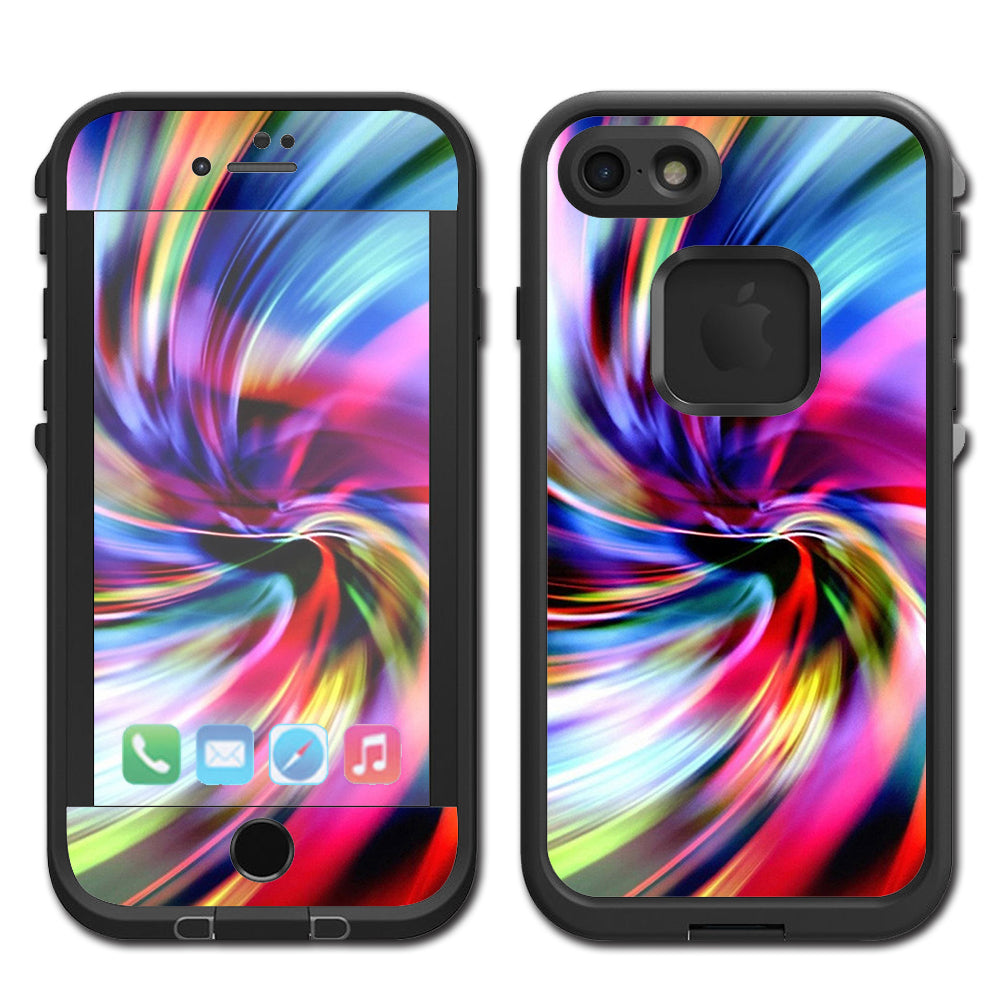  Color Swirls Trippy Lifeproof Fre iPhone 7 or iPhone 8 Skin