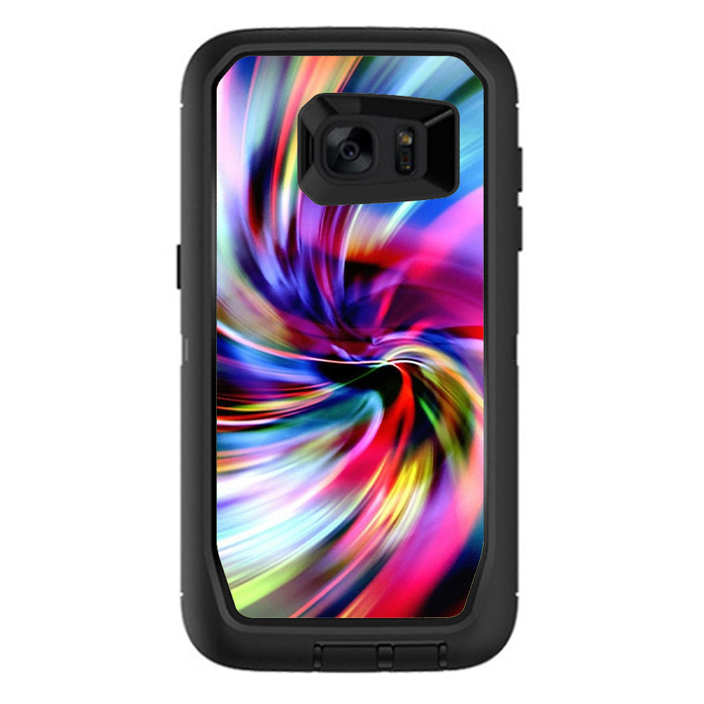  Color Swirls Trippy Otterbox Defender Samsung Galaxy S7 Edge Skin