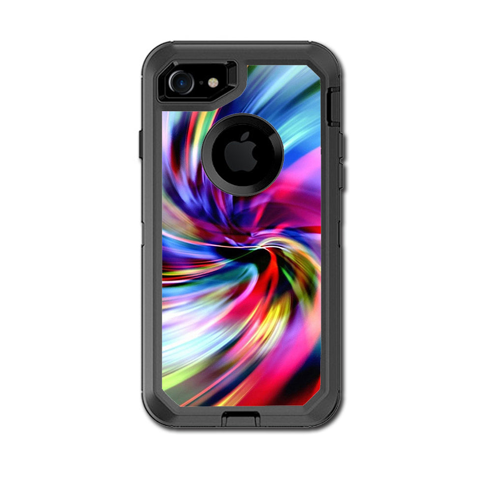  Color Swirls Trippy Otterbox Defender iPhone 7 or iPhone 8 Skin