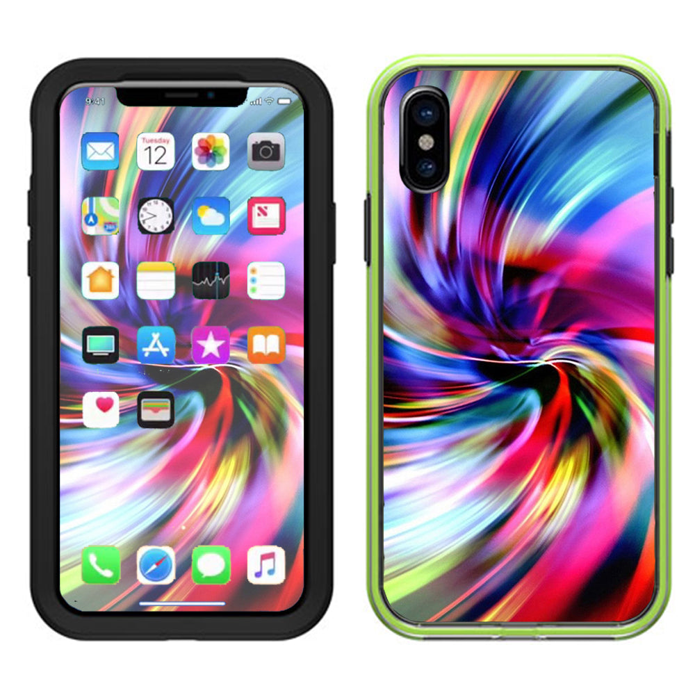  Color Swirls Trippy Lifeproof Slam Case iPhone X Skin