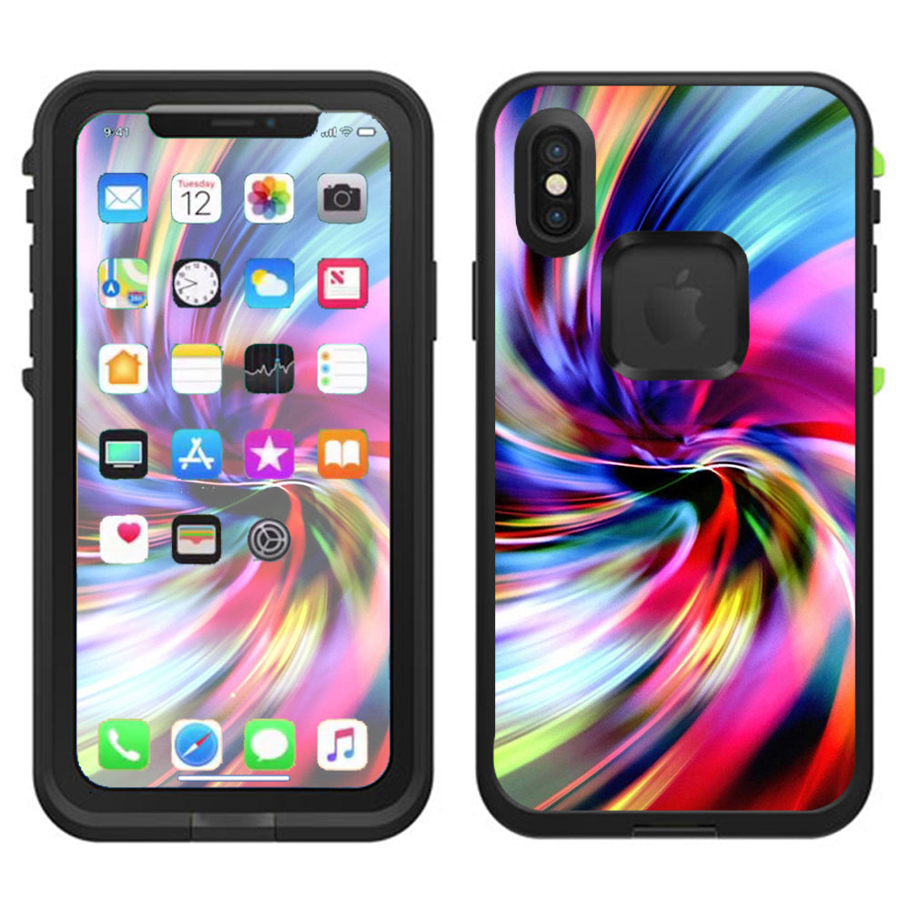  Color Swirls Trippy Lifeproof Fre Case iPhone X Skin