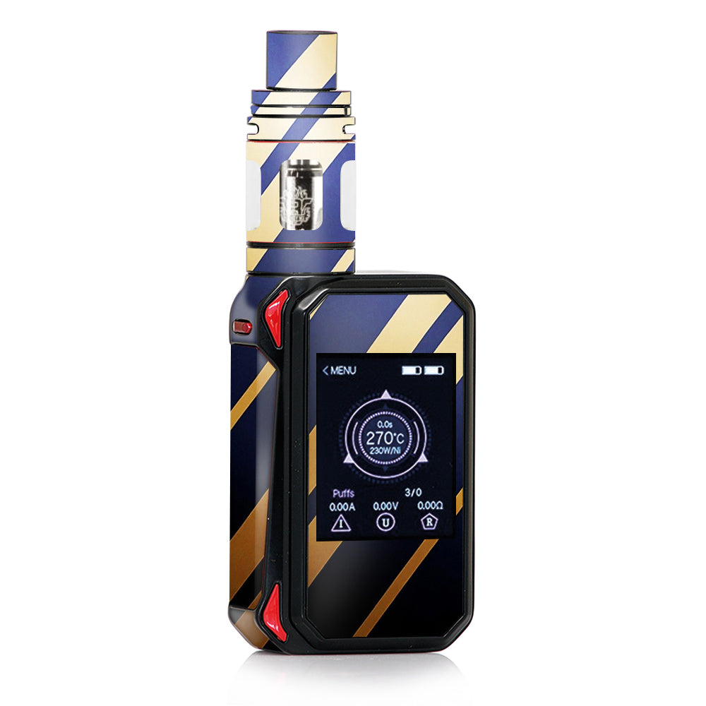  Blue Gold Stripes Smok G-priv 2 Skin