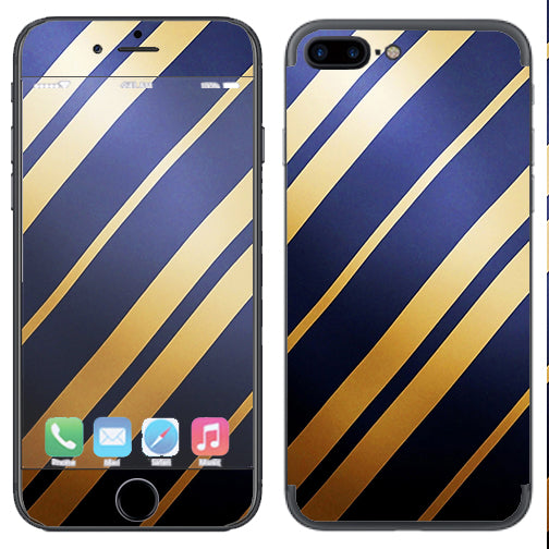  Blue Gold Stripes Apple  iPhone 7+ Plus / iPhone 8+ Plus Skin