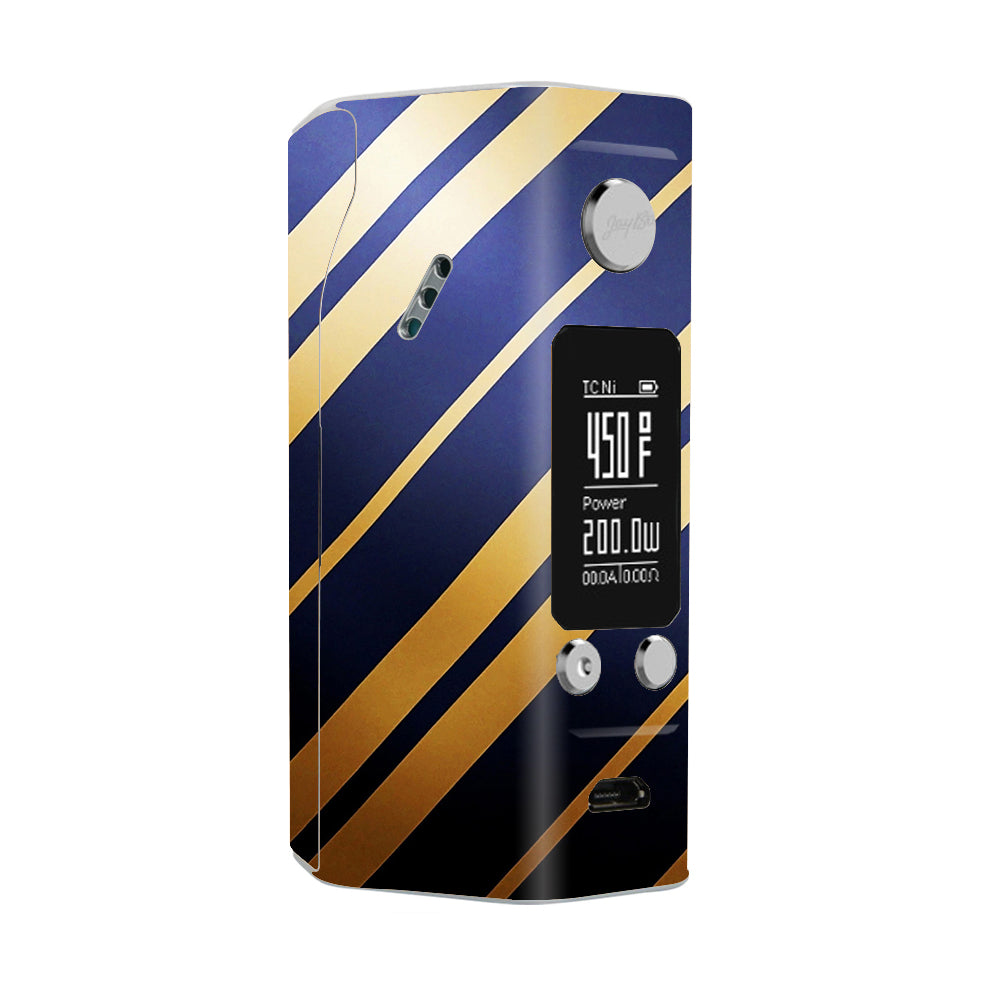  Blue Gold Stripes Wismec Reuleaux RX200S Skin