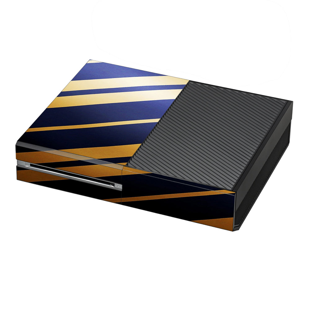  Blue Gold Stripes Microsoft Xbox One Skin