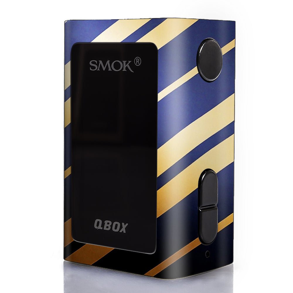  Blue Gold Stripes Smok Q-Box Skin