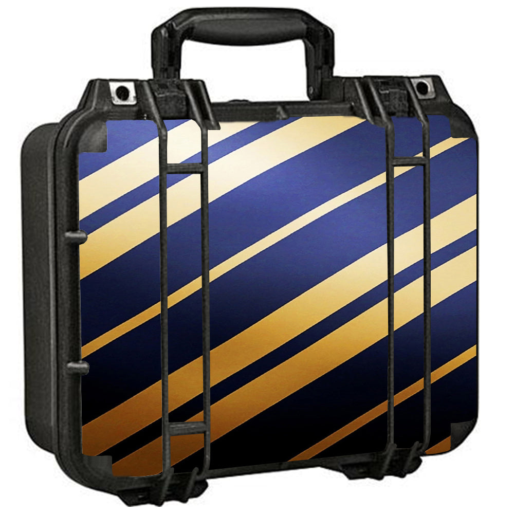  Blue Gold Stripes Pelican Case 1400 Skin