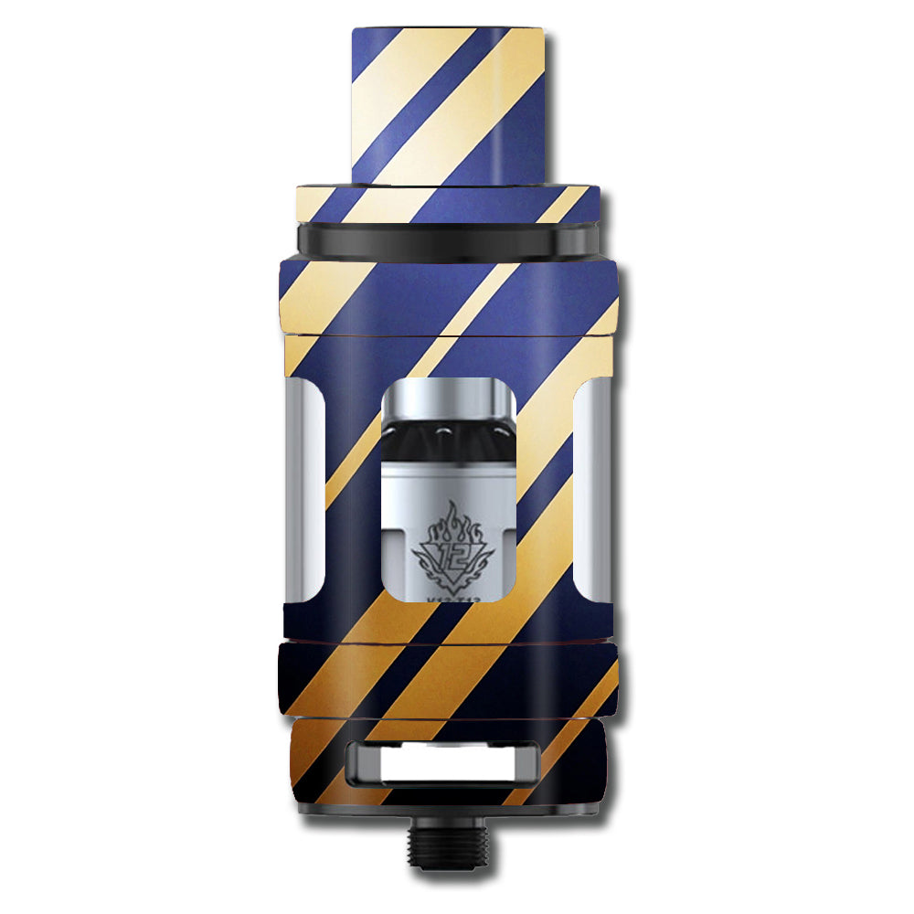  Blue Gold Stripes Smok TFV12 Tank Skin