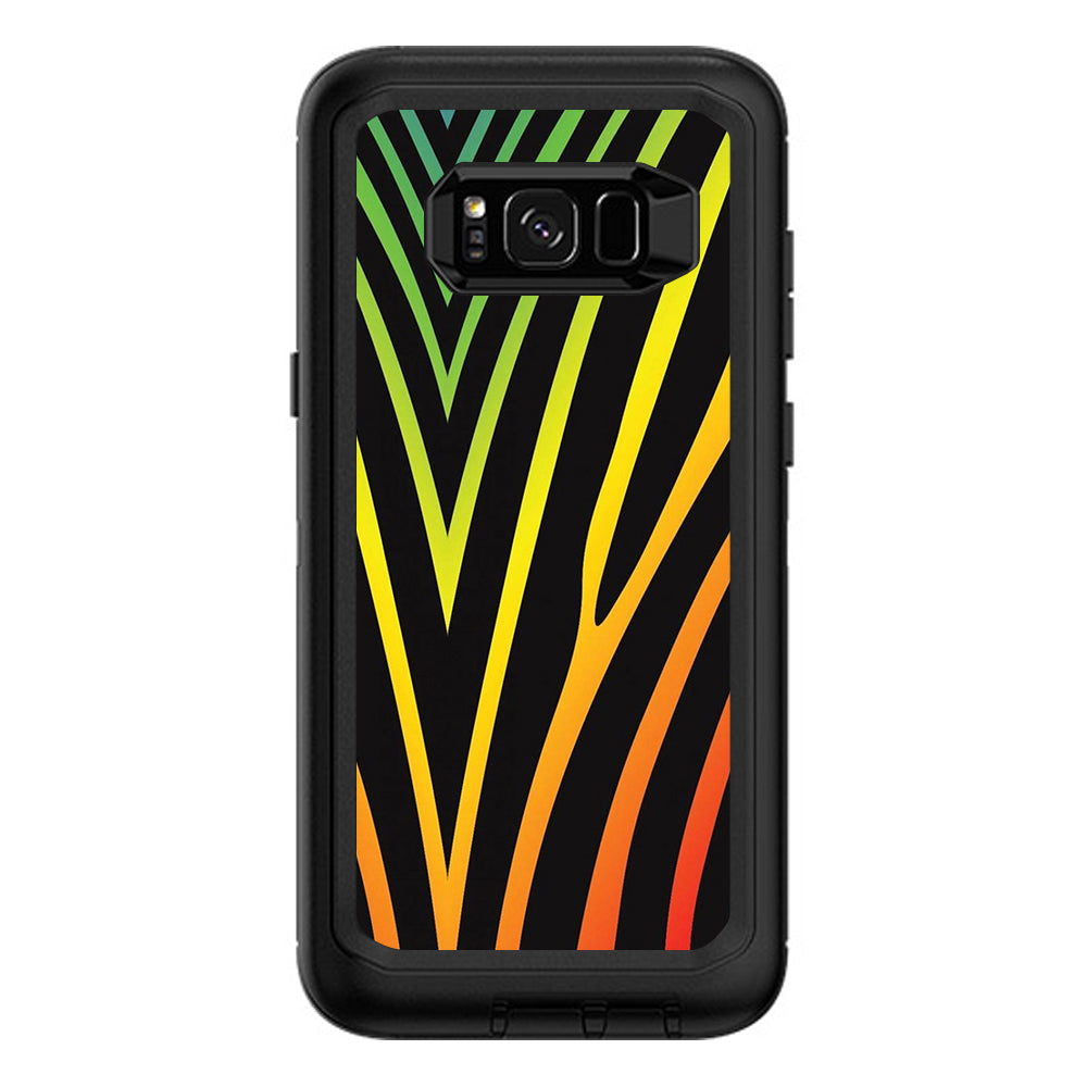   Zebra Stripe Rainbow Otterbox Defender Samsung Galaxy S8 Plus Skin