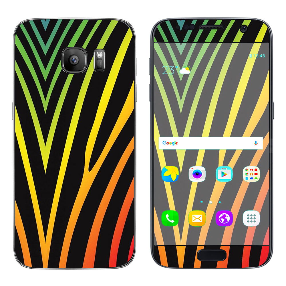   Zebra Stripe Rainbow Samsung Galaxy S7 Skin