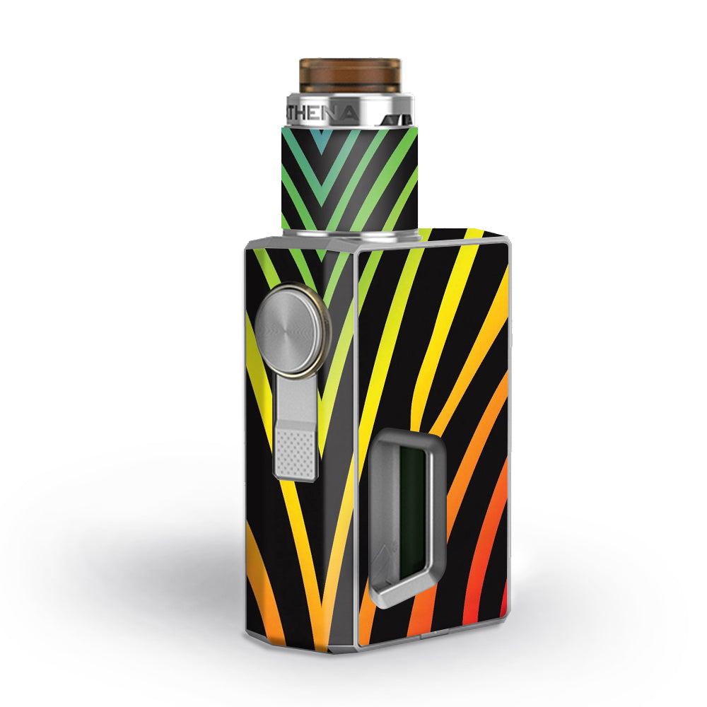   Zebra Stripe Rainbow Geekvape Athena Squonk Skin