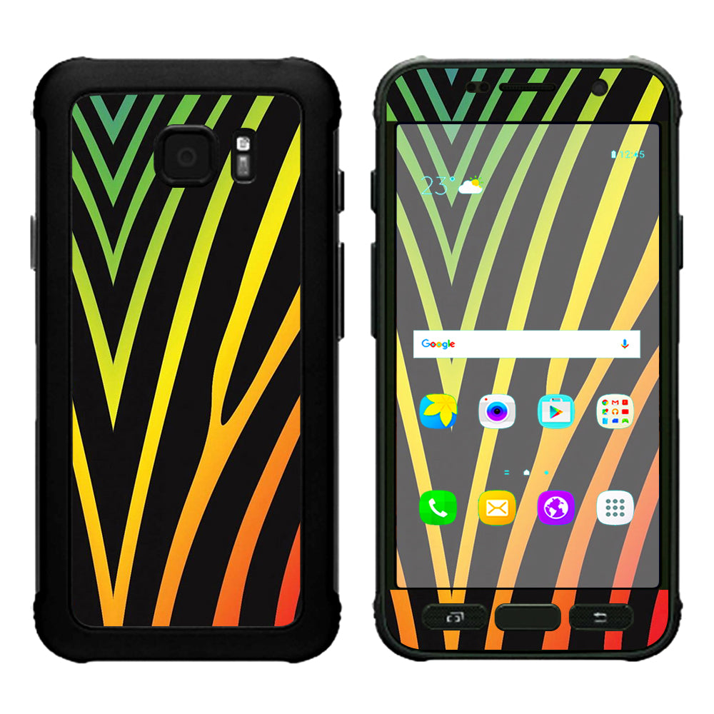   Zebra Stripe Rainbow Samsung Galaxy S7 Active Skin