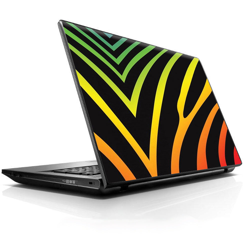   Zebra Stripe Rainbow Universal 13 to 16 inch wide laptop Skin