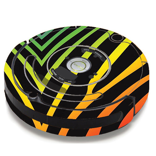   Zebra Stripe Rainbow iRobot Roomba 650/655 Skin