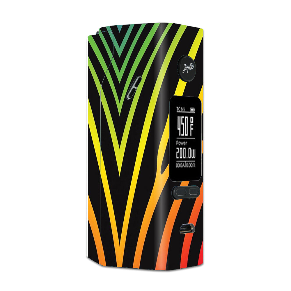   Zebra Stripe Rainbow Wismec Reuleaux RX 2/3 combo kit Skin