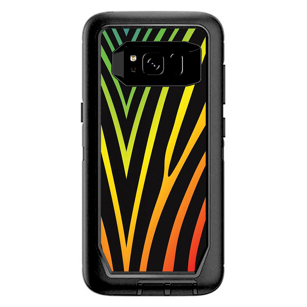   Zebra Stripe Rainbow Otterbox Defender Samsung Galaxy S8 Skin