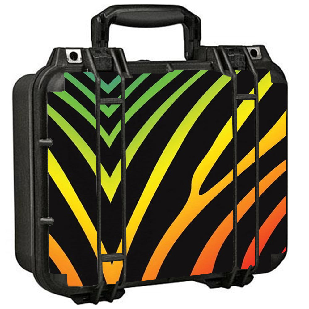   Zebra Stripe Rainbow Pelican Case 1400 Skin
